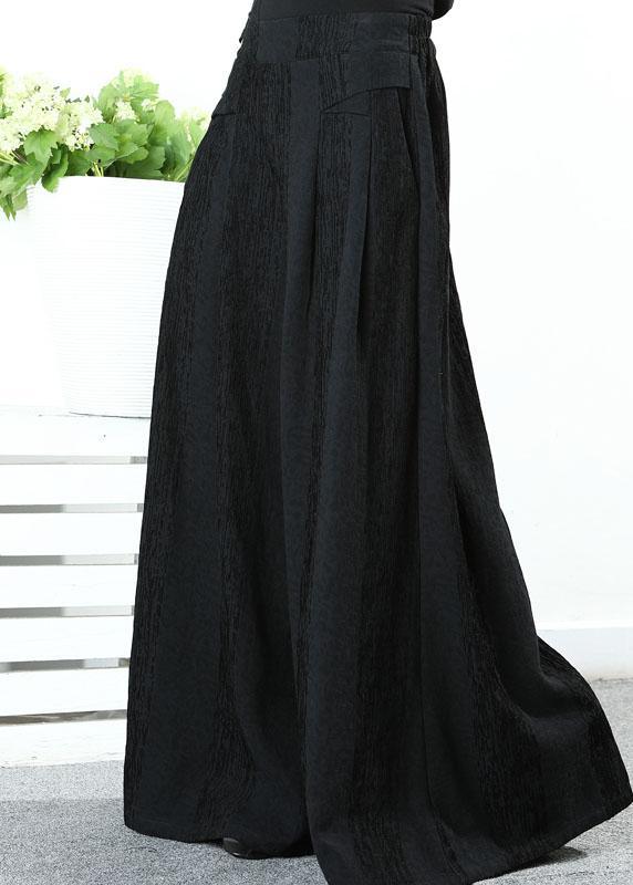 Natural Green Pockets Straight Wide Leg Winter Pants - Omychic
