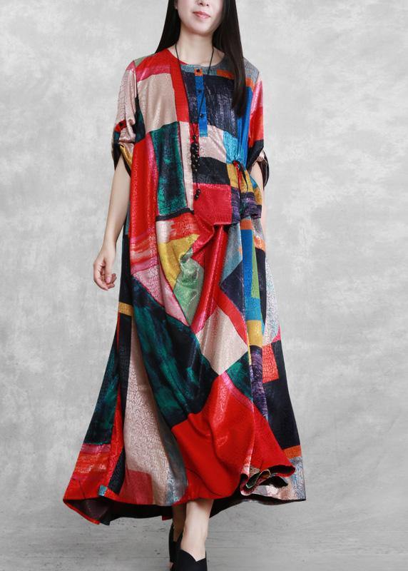 2021 Silk Summer Dress Print A Line Dresses ( Limited Stock) - Omychic