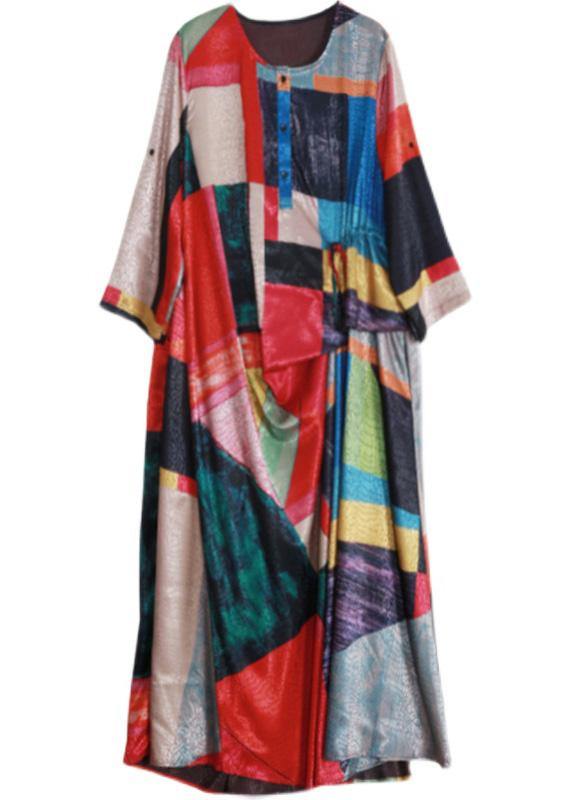 2021 Silk Summer Dress Print A Line Dresses ( Limited Stock) - Omychic