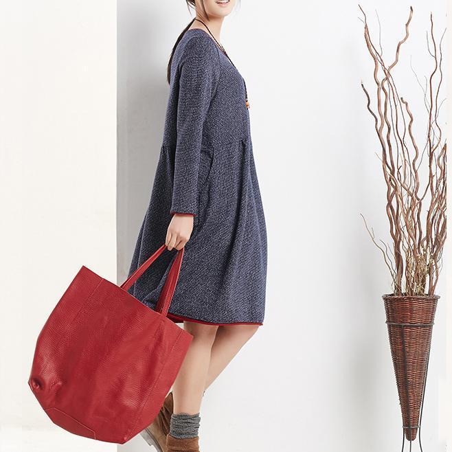 Navy cotton plus size maternity dress oversize spring dresses - Omychic