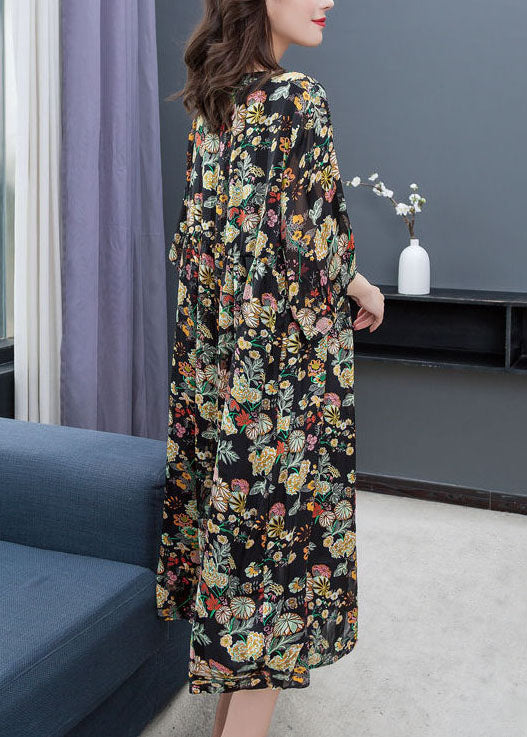chiffon flower patchwork dress House Of Harlow 1960 Floral Tiered Patchwork Chiffon Maxi Dress Women's Size S