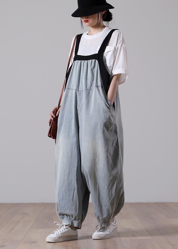 New Women Loose Light Blue denim Jumpsuit - Omychic