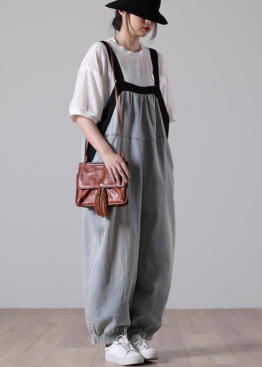 New Women Loose Light Blue denim Jumpsuit - Omychic