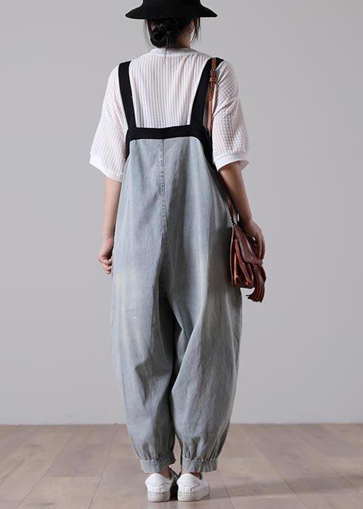 New Women Loose Light Blue denim Jumpsuit - Omychic