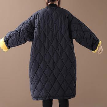 New black duck down coat oversize down jacket winter Jackets zippered - Omychic