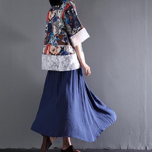 New half sleeve short t shirt linen lace blouse women summer oversize top - Omychic