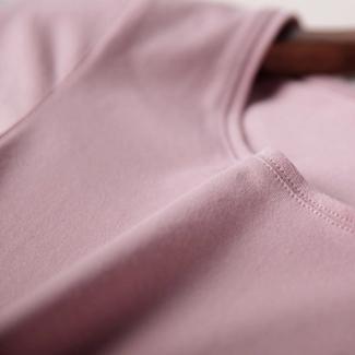 Nude pink summer casual cotton T shirt plus size blouse top quality - Omychic