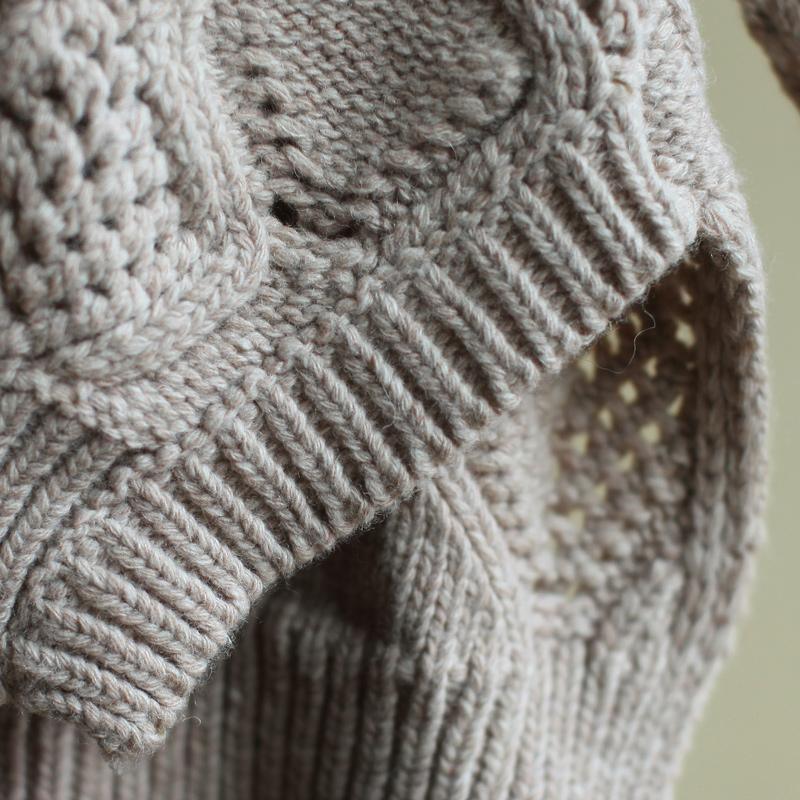 Nude women knit sweater cardigan coat - Omychic
