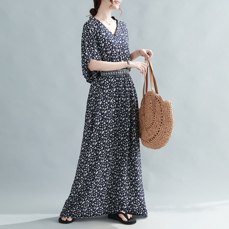 Summer Plus Size Women Boho Long Dress