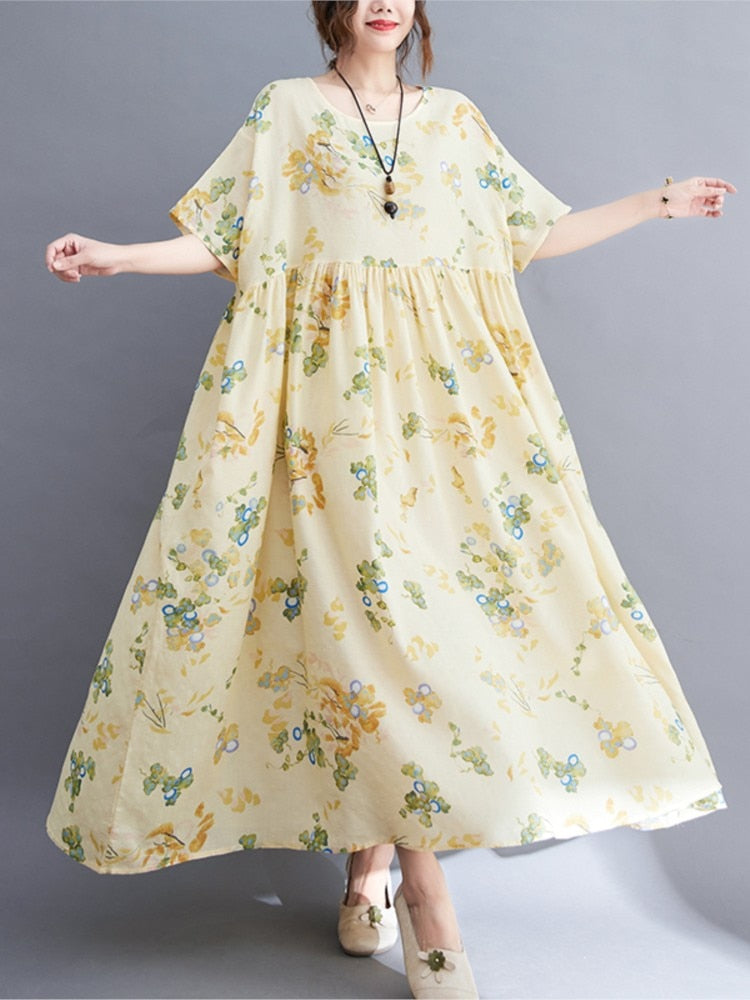 Women Plus Size Bohemian Loose Dress