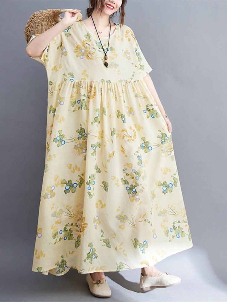 Women Plus Size Bohemian Loose Dress