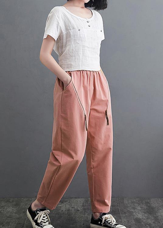 Organic Pink Pants Thin Spring Pocket Fashion Ideas Shorts - Omychic