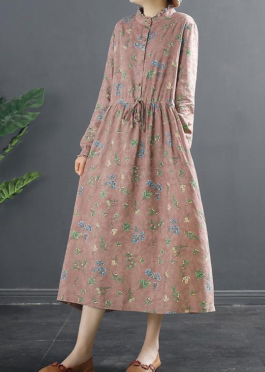 Organic Print Spring Inspiration Pink Print Dresses - Omychic