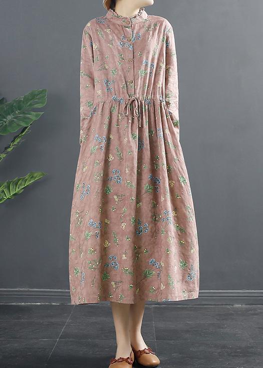 Organic Print Spring Inspiration Pink Print Dresses - Omychic