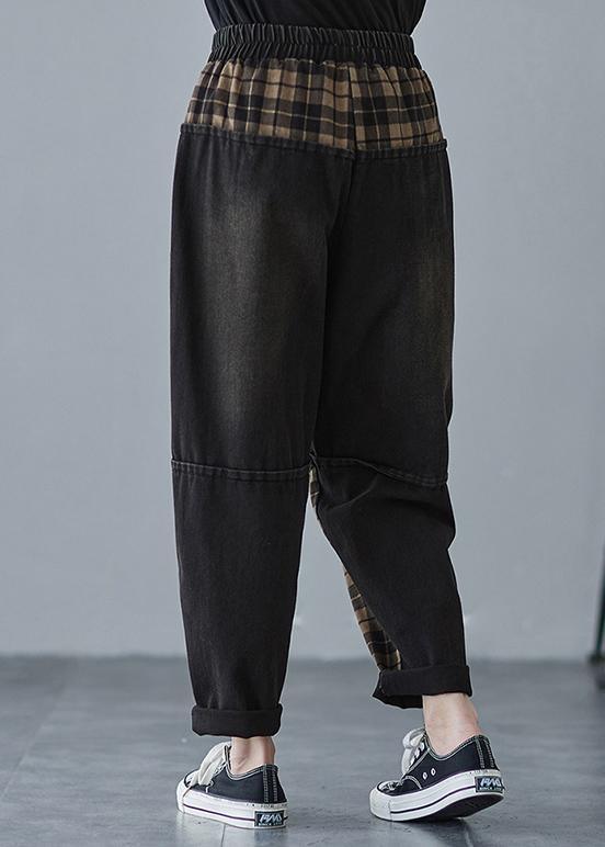Organic Spring Trousers Oversize Plaid Work Outfits Casual Pant - Omychic