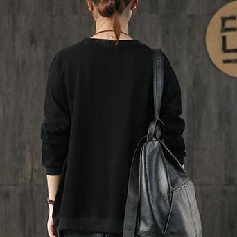 Organic hooded cotton tunic pattern Outfits black denim short coats fall - Omychic