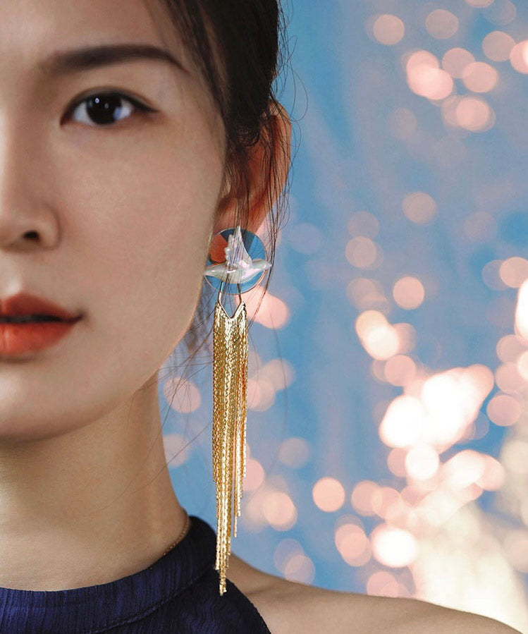 Original Acrylic Little Bird Tassel Drop Earrings