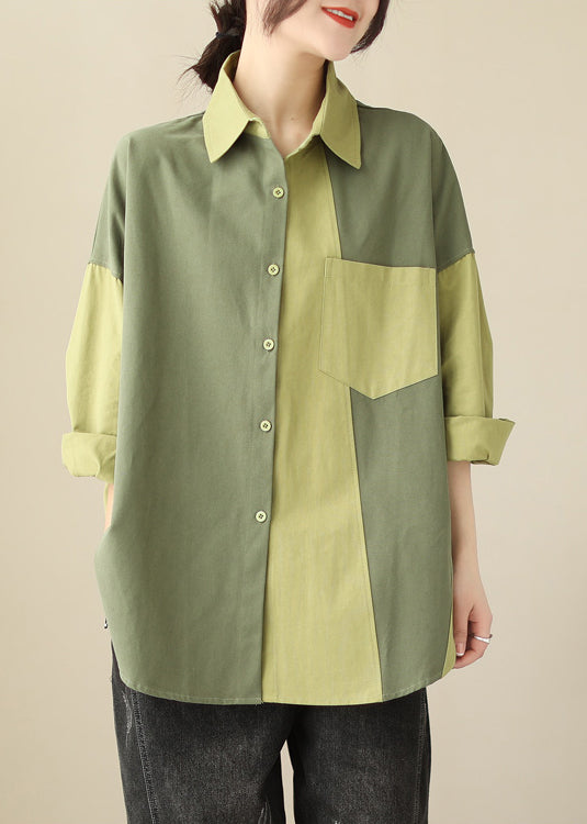 Vintage Lace Patchwork Asymmetrical Short Sleeve Shirt