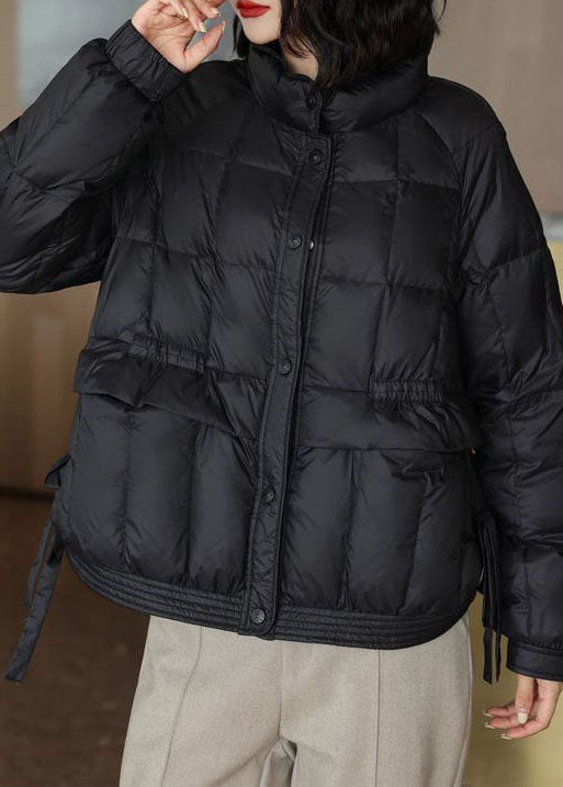 Original Design Black Stand Collar Thick Duck Down Down Jacket Winter