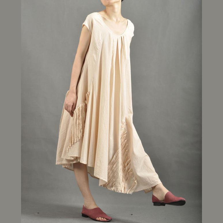 Original design Nude oversize sundress summer caftan dresses - Omychic