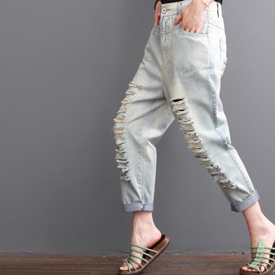 Oversize ripped jeans summer denim women - Omychic