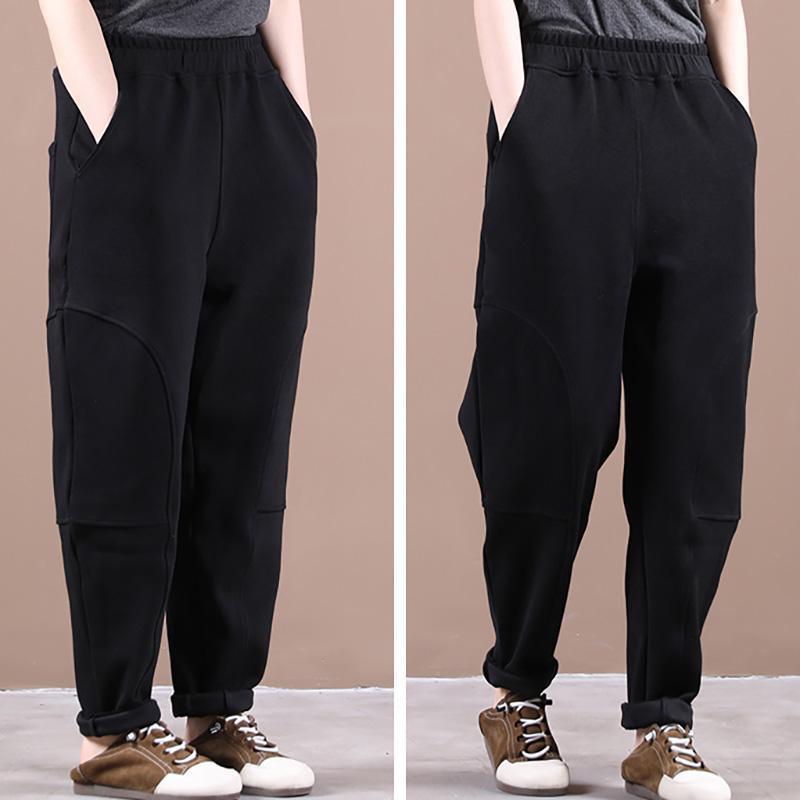 Trendy Plus Size Solid Pocket Casual Pants - Omychic