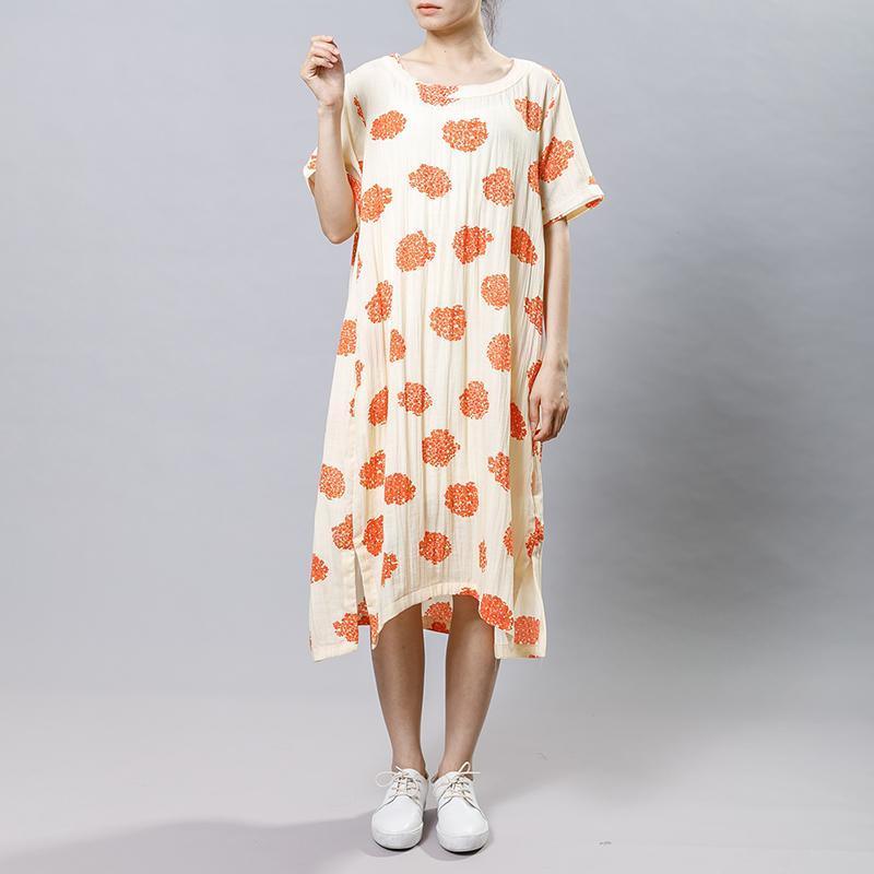 Pattern Printed Casual Soft Loose Dress - Omychic