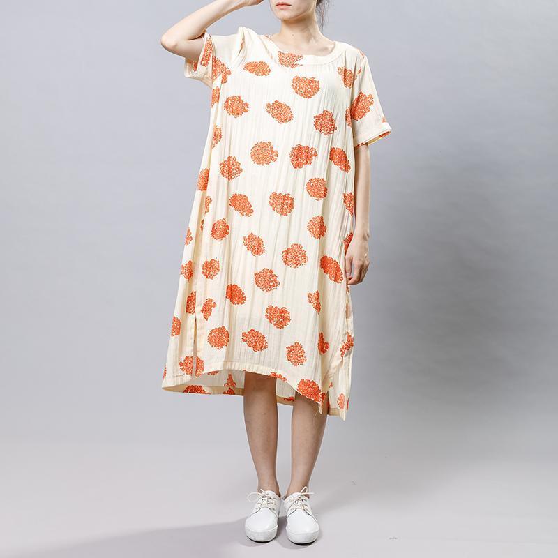 Pattern Printed Casual Soft Loose Dress - Omychic