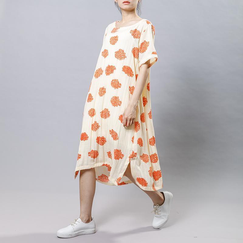 Pattern Printed Casual Soft Loose Dress - Omychic