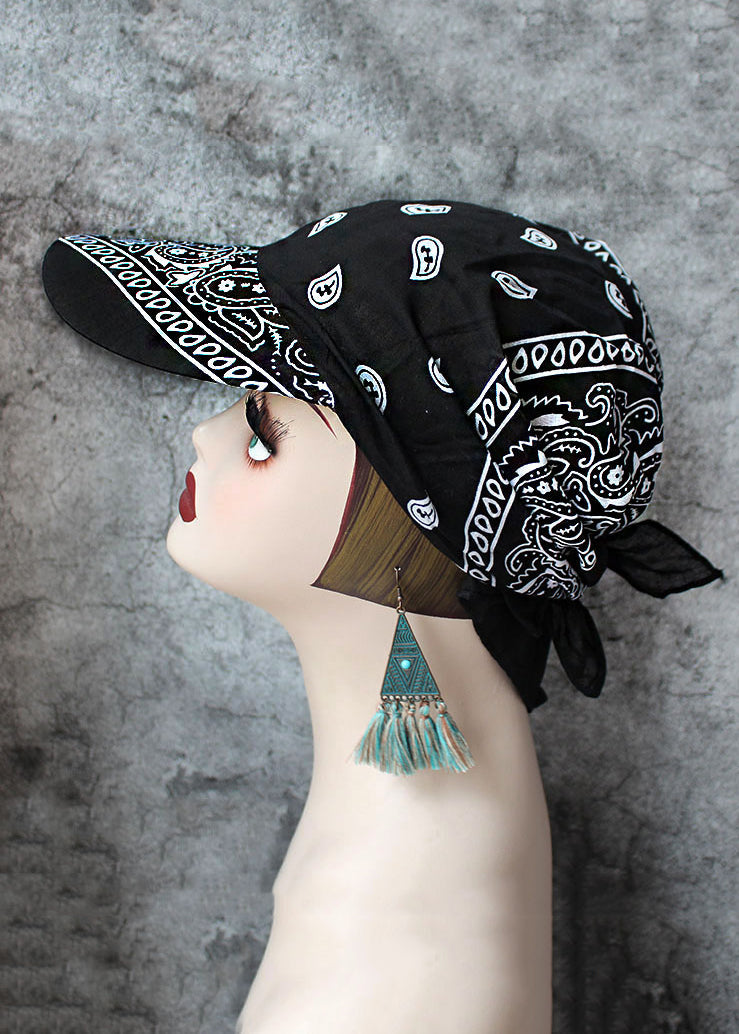 Personalized Hip-Hop Black Cotton Headband Hat