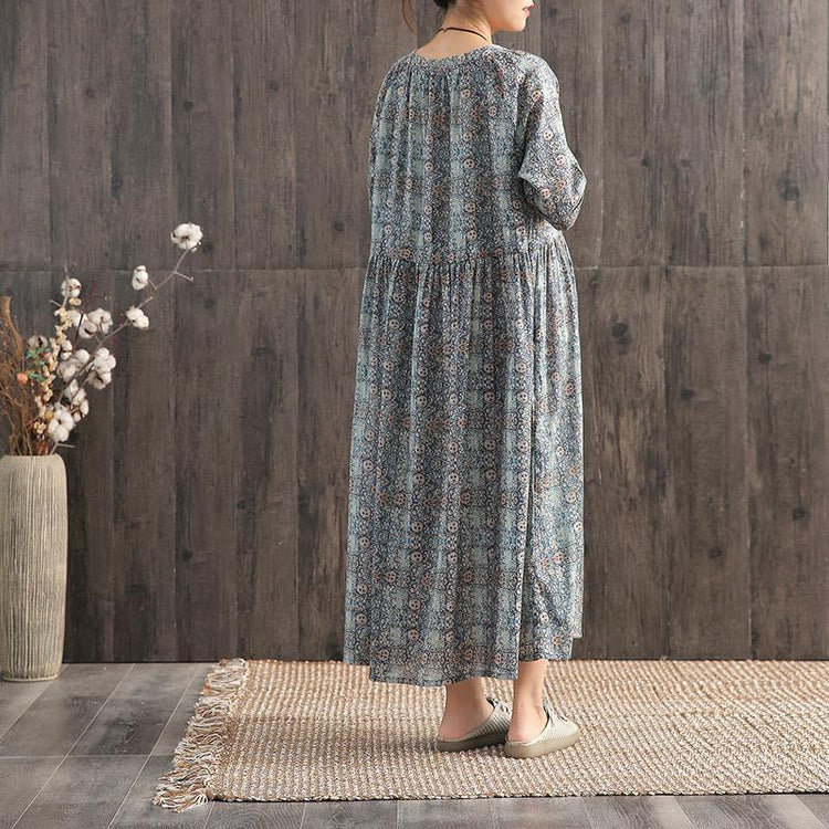 Plain Print Adjustable Waist Casual Dress - Omychic