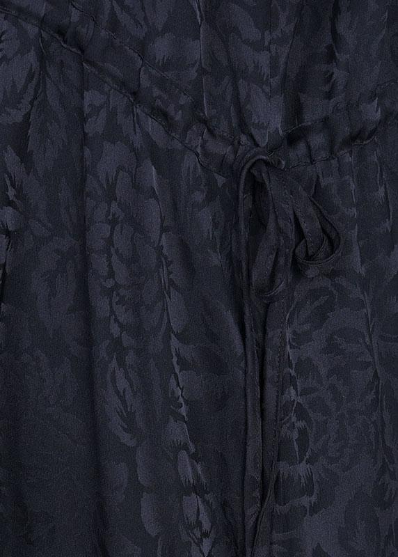 Plus Size Black Jacquard Patchwork Silk Cardigans Long - Omychic
