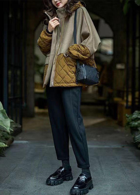 Oversized Patchwork Knit Coat With Colorblock Panels Zip Pockets And Lightweight Spring Ready Style main image 1