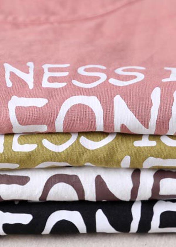 Plus Size Pink Print low high design Cotton Linen Top Summer - Omychic