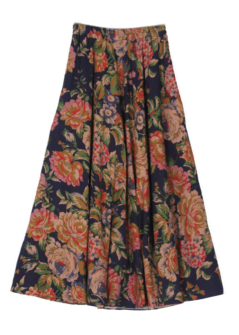 Plus Size Print Cozy A Line Skirt Summer