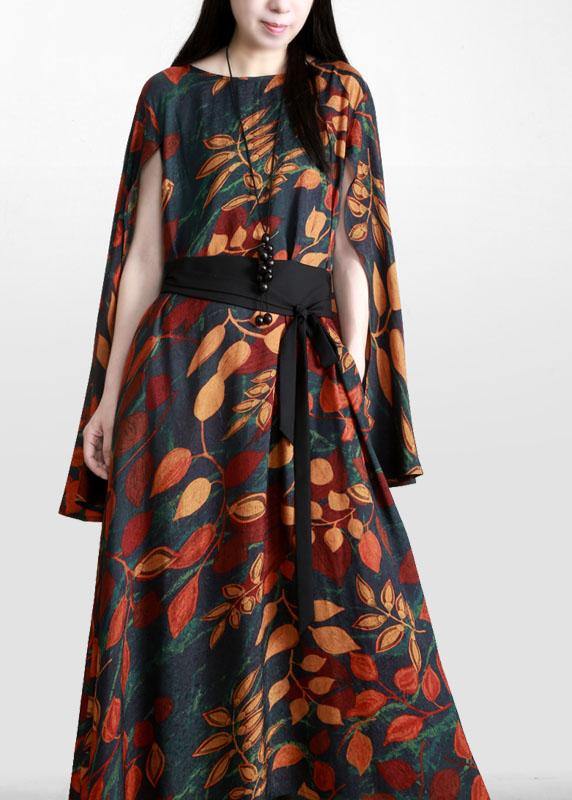 Plus Size Print silk asymmetrical design Maxi Dresses Summer - Omychic