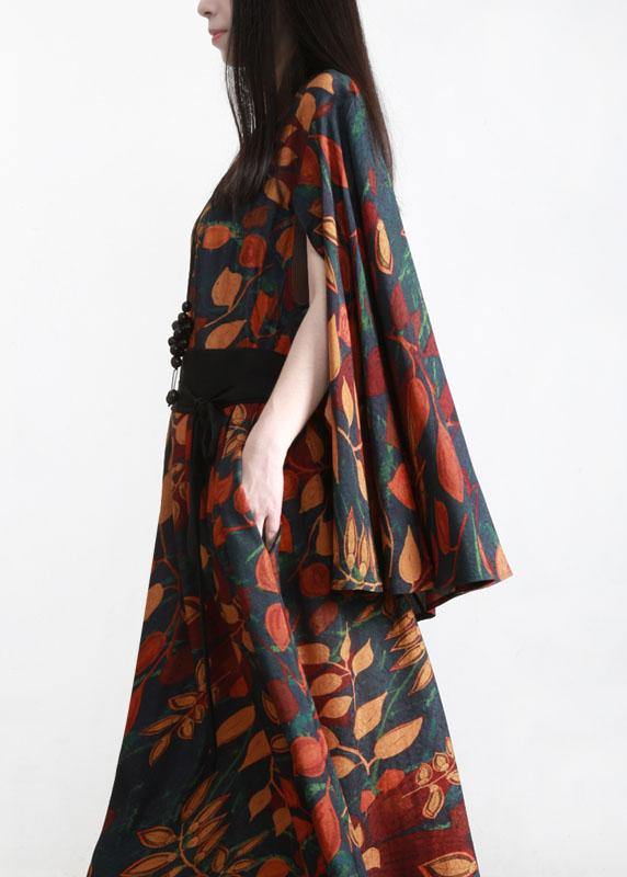 Plus Size Print silk asymmetrical design Maxi Dresses Summer - Omychic