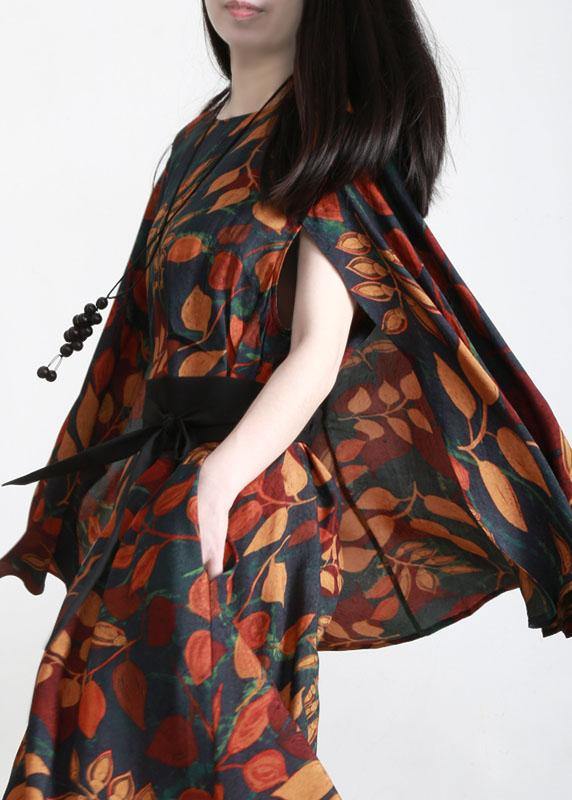 Plus Size Print silk asymmetrical design Maxi Dresses Summer - Omychic