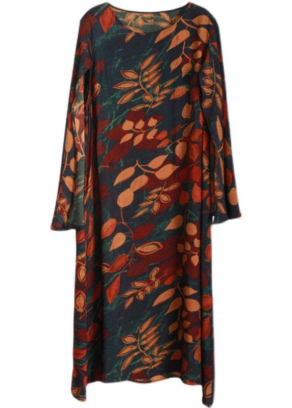 Plus Size Print silk asymmetrical design Maxi Dresses Summer - Omychic