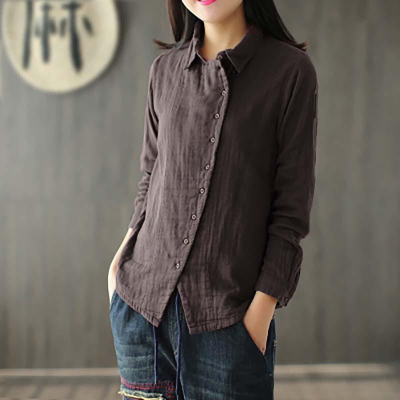 2021 Retro Long Sleeve 100% Cotton Shirt ( Limited Stock) - Omychic