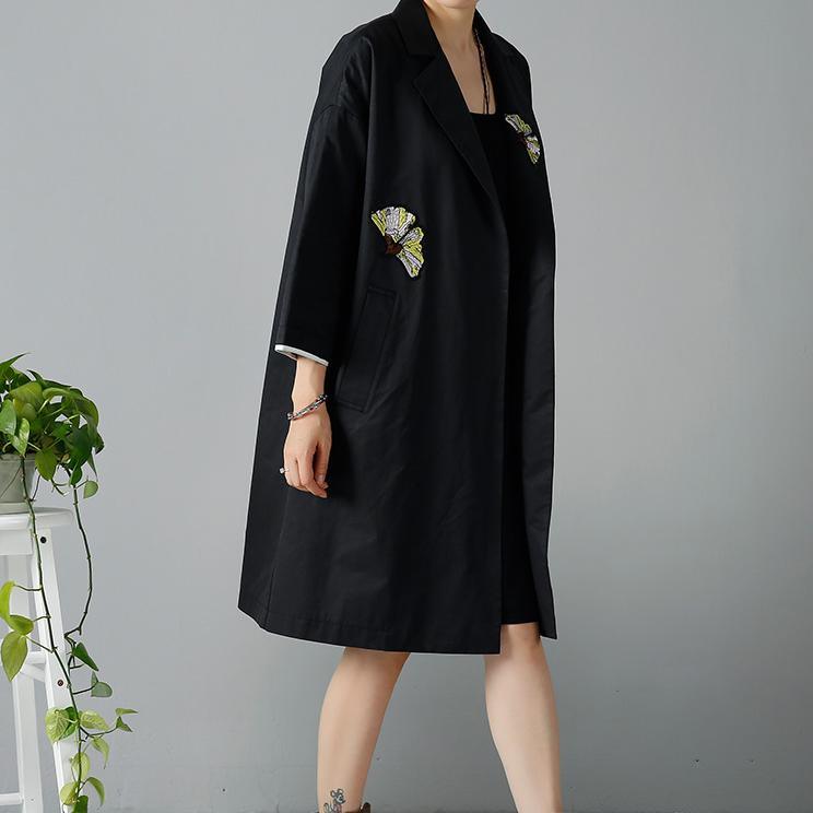 Plus size coats woman oversize cardigans in black - Omychic