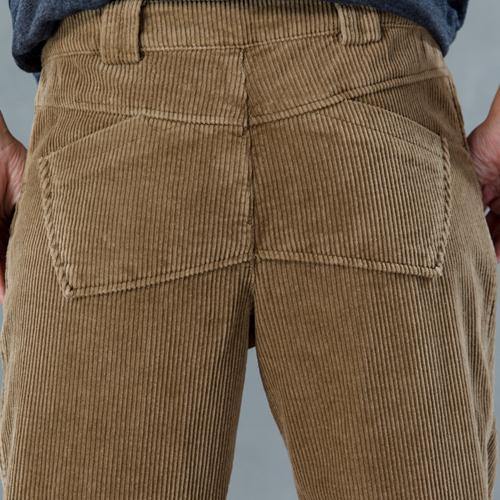 Plus size cotton pants yellow corduroy crop pants trousers - Omychic