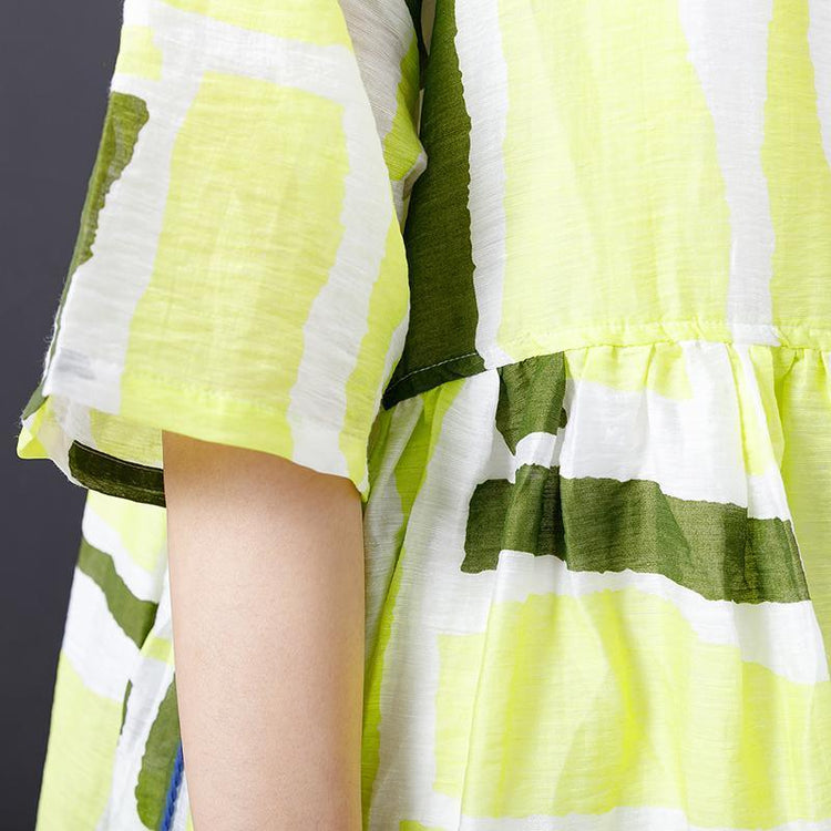 Printed Tassel Lacing Casual Loose Dress - Omychic