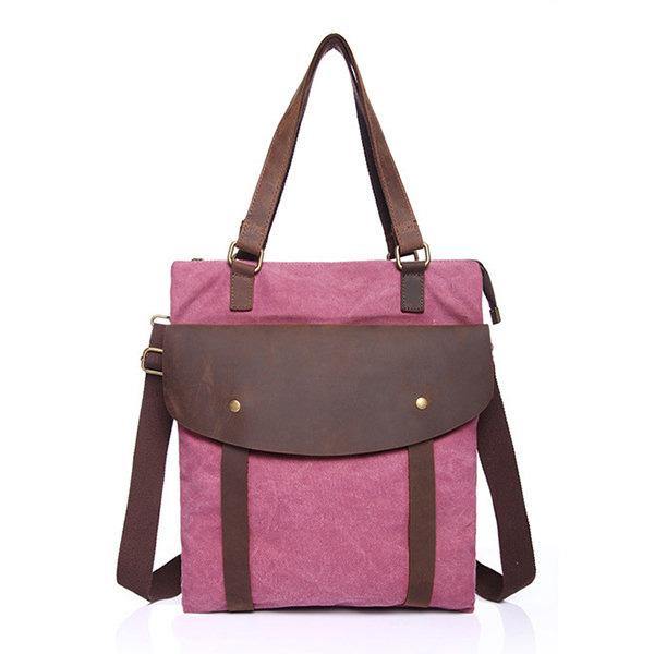 Purple Canvas High Quality Handbag Shoulder Bags Crossbody Bag - Omychic