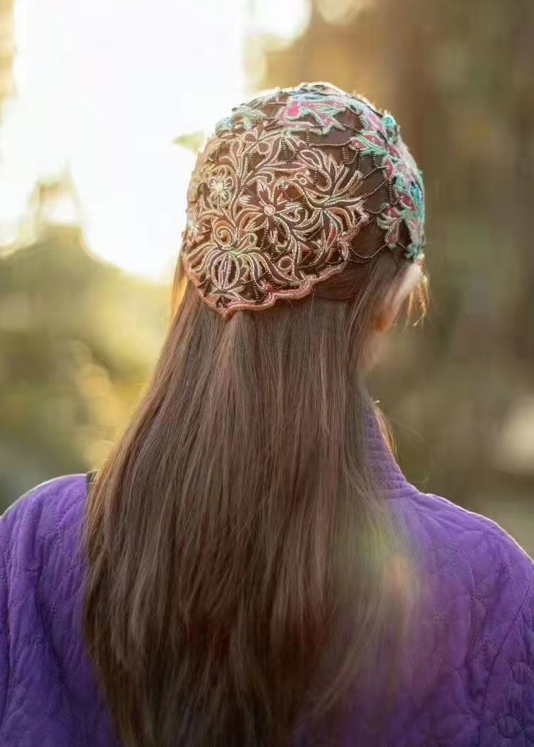 Retro Bohemian Floral Embroidery Bonnie Hat
