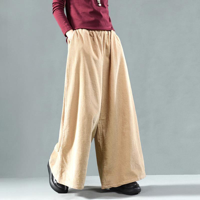 Retro Oversize Spring Corduroy Pants - Omychic