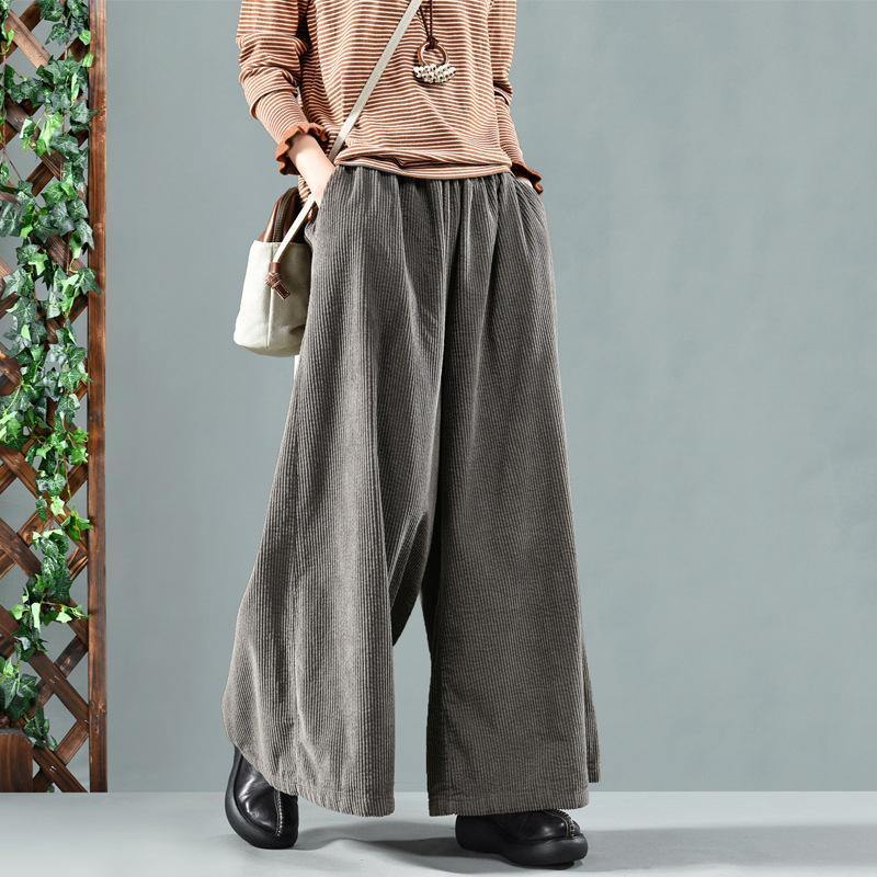 Retro Oversize Spring Corduroy Pants - Omychic