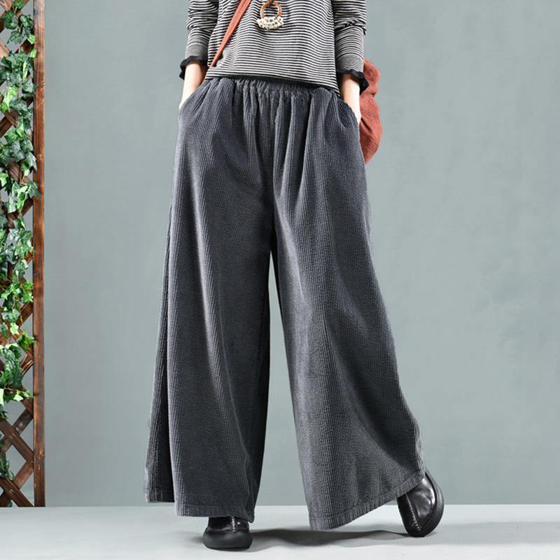 Retro Oversize Spring Corduroy Pants - Omychic