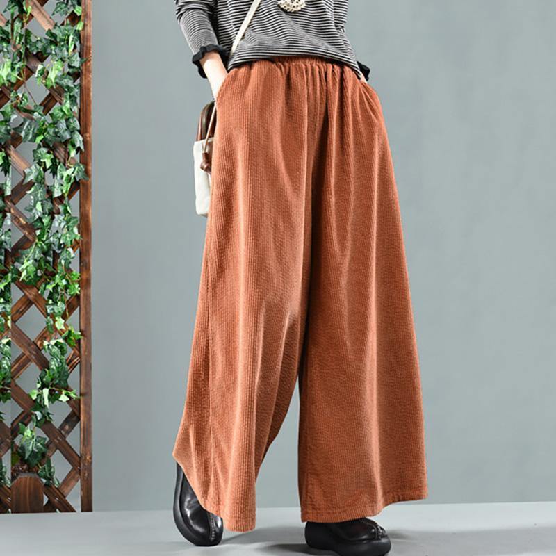 Retro Oversize Spring Corduroy Pants - Omychic