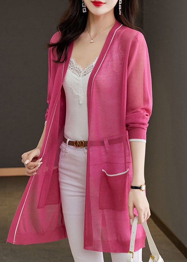 Rose Patchwork Ice Size Knit Cardigans Summer